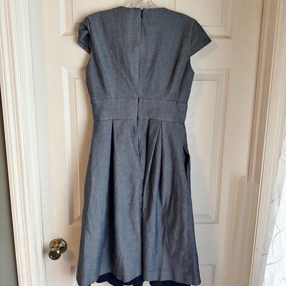 Brooks Brothers Grey Sheath Dress Size 4 Pockets - Picture 7 of 8